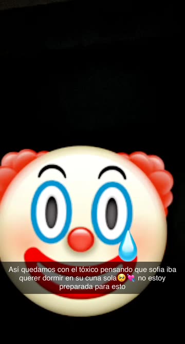 Preview for a Spotlight video that uses the Crying clown Lens