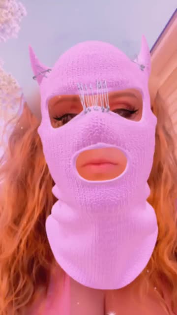 Preview for a Spotlight video that uses the Pink Balaclava Lens