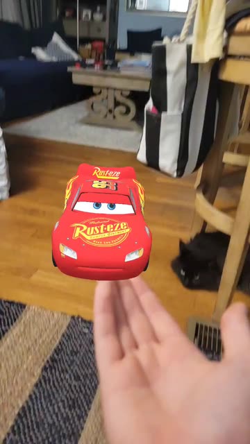 Preview for a Spotlight video that uses the Lightning McQueen Lens