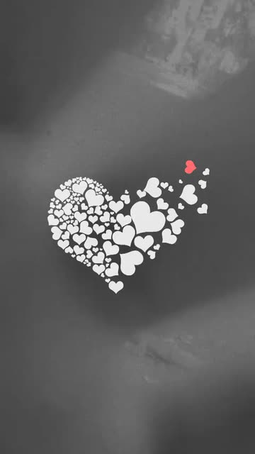 Preview for a Spotlight video that uses the BW Heart Overlay Lens
