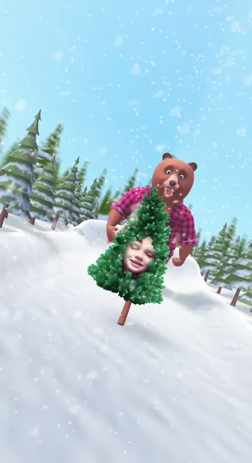 Preview for a Spotlight video that uses the Christmas Tree Run Lens