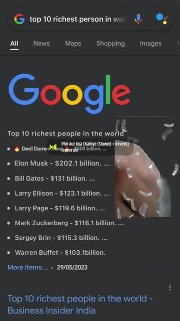 Preview for a Spotlight video that uses the Richest Person Lens