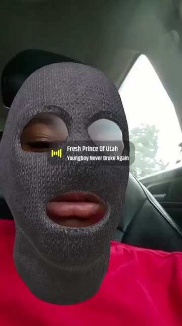Preview for a Spotlight video that uses the Gangster Mask Lens