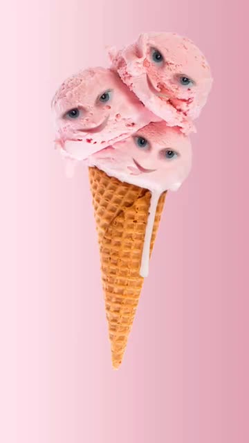 Preview for a Spotlight video that uses the Ice Cream Lens