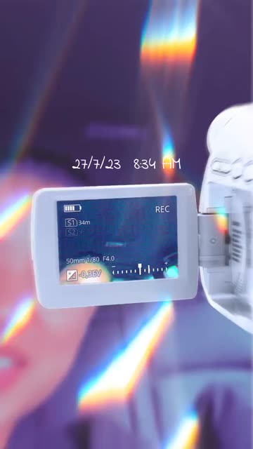 Preview for a Spotlight video that uses the Holographic VHS Lens