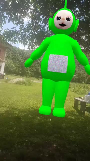 Preview for a Spotlight video that uses the Dipsy Teletubbies Lens