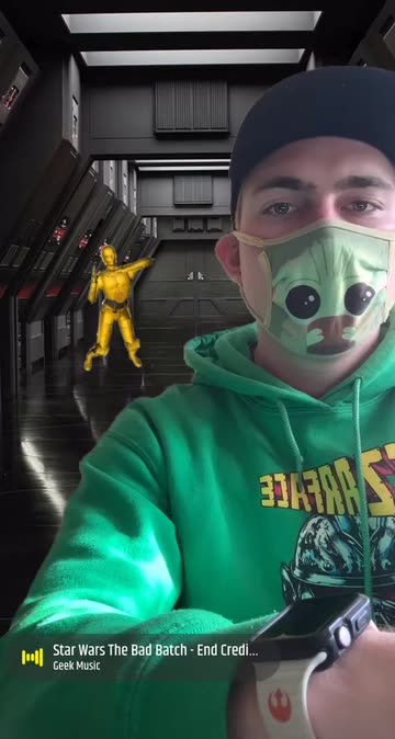 Preview for a Spotlight video that uses the Star Wars Hallway Lens