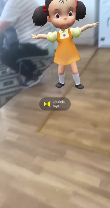 Preview for a Spotlight video that uses the squid game doll Lens