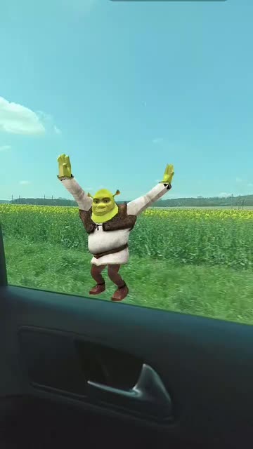 Preview for a Spotlight video that uses the shrek dance Lens