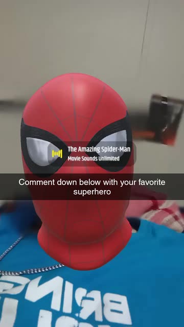 Preview for a Spotlight video that uses the SpiderMan Mask Lens