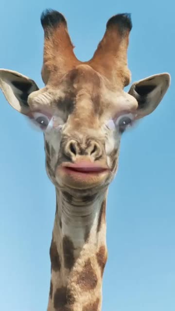 Preview for a Spotlight video that uses the Giraffe Face Lens