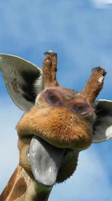 Preview for a Spotlight video that uses the Googly Giraffe Lens