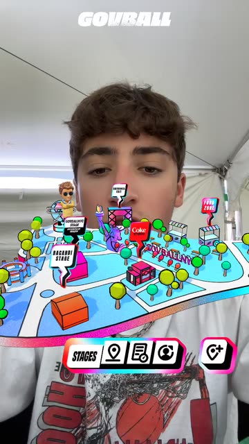 Preview for a Spotlight video that uses the GOVBALL AR compass Lens