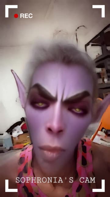 Preview for a Spotlight video that uses the Dark Elf Character Lens