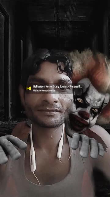 Preview for a Spotlight video that uses the Scary Clown Lens