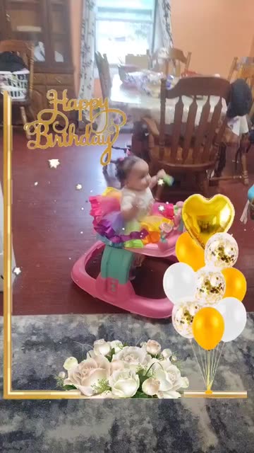 Preview for a Spotlight video that uses the Happy birthday Lens