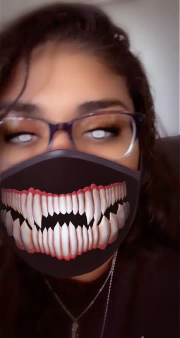 Preview for a Spotlight video that uses the Scary Mask Lens