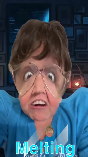 Preview for a Spotlight video that uses the melting face Lens