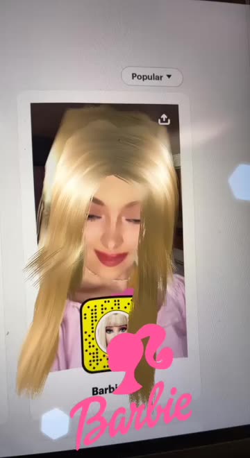 Preview for a Spotlight video that uses the Barbie Hair Lens