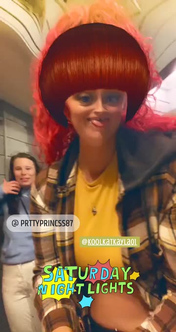 Preview for a Spotlight video that uses the Red Cartoon Hair Lens