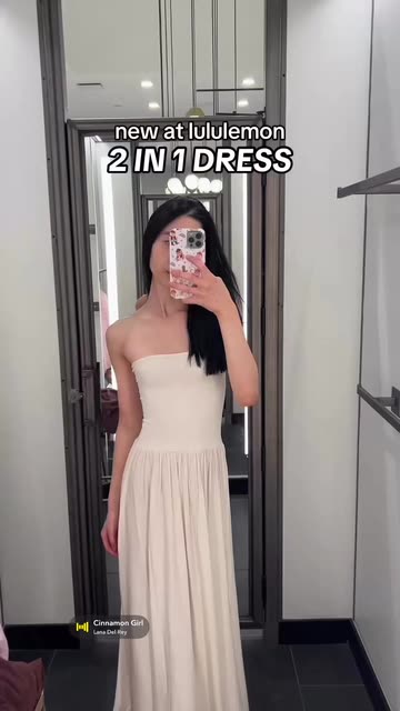 lululemon strapless dress 2-in-1 Back in Stock: Shop the Viral Piece Online 2026 Falls from the ankle to the floor. Lululemons new 2 in 1