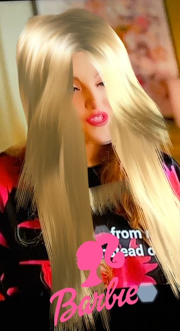 Preview for a Spotlight video that uses the Barbie Hair Lens