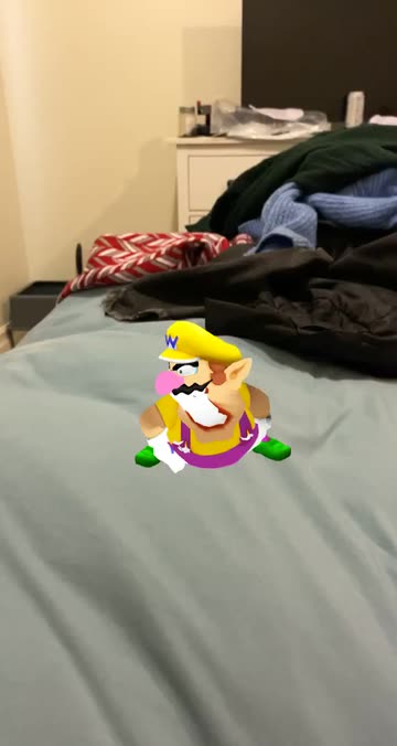 Preview for a Spotlight video that uses the Wario Bday suprise Lens