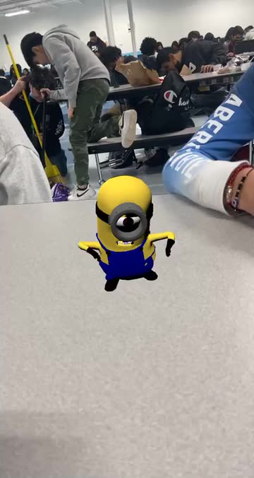 Preview for a Spotlight video that uses the Dancing Minion Lens
