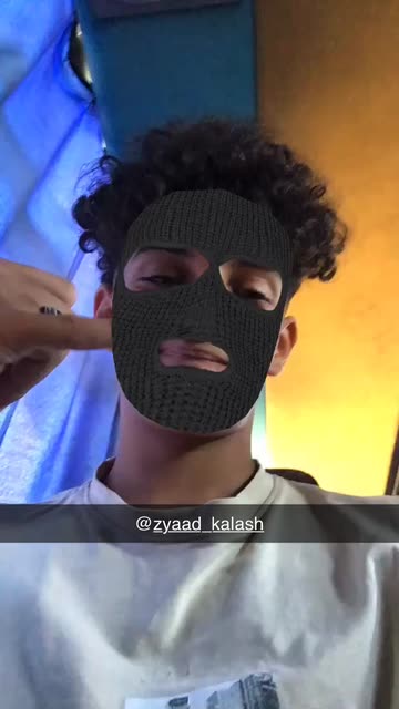 Preview for a Spotlight video that uses the Ski Mask Lens