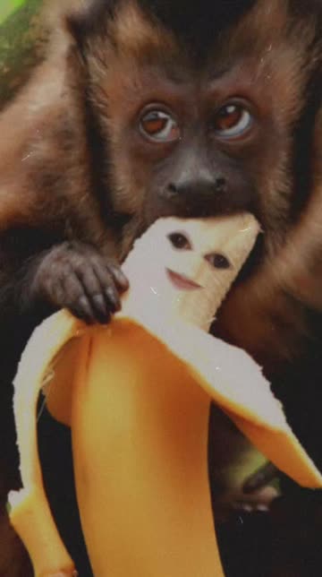 Preview for a Spotlight video that uses the monkey banana Lens