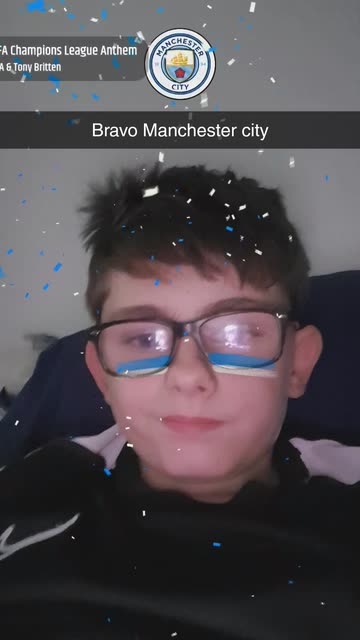 Preview for a Spotlight video that uses the Man City Jersey Lens