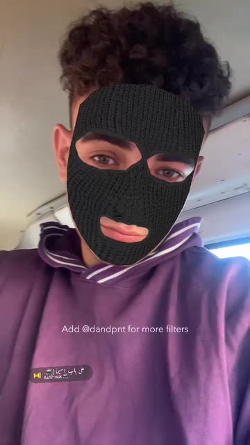 Preview for a Spotlight video that uses the Ski Mask Lens