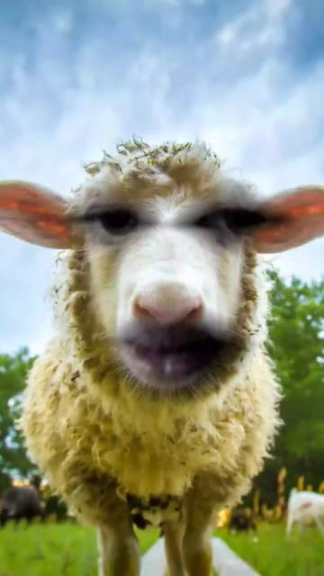 Preview for a Spotlight video that uses the Sheep Face Lens