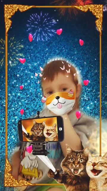 Preview for a Spotlight video that uses the Crazy Collage Lens
