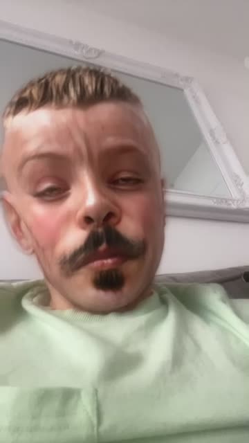 Preview for a Spotlight video that uses the  Cartoon Mustache Lens
