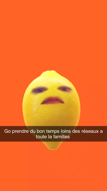 Preview for a Spotlight video that uses the Funny Lemon Lens