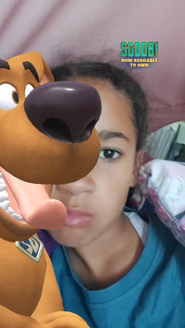 Preview for a Spotlight video that uses the Scoob Selfie Lens