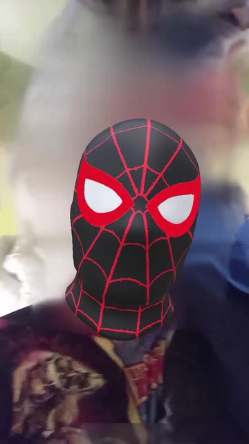 Preview for a Spotlight video that uses the SpiderMan Mask 2 Lens