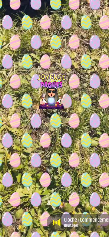Preview for a Spotlight video that uses the Eggs Background Lens