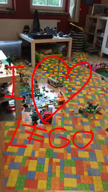 Preview for a Spotlight video that uses the THE FLOOR IS LEGO Lens