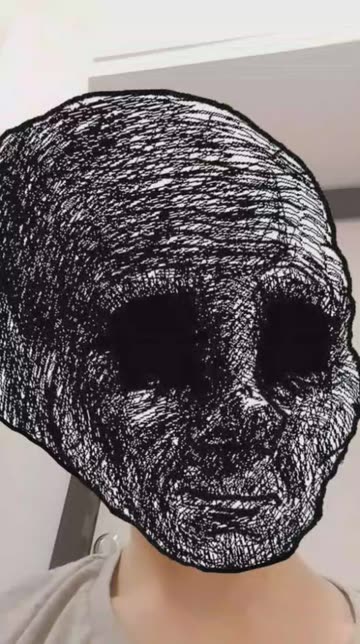 Preview for a Spotlight video that uses the withered wojak Lens