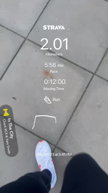 Preview for a Spotlight video that uses the Strava Activity Lens Lens