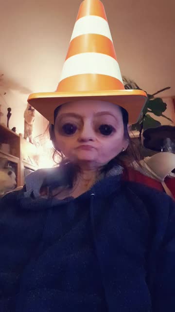 Preview for a Spotlight video that uses the Traffic Cone Lens