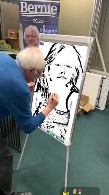Preview for a Spotlight video that uses the bernie whiteboard Lens