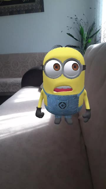 Preview for a Spotlight video that uses the Minion 3D Lens
