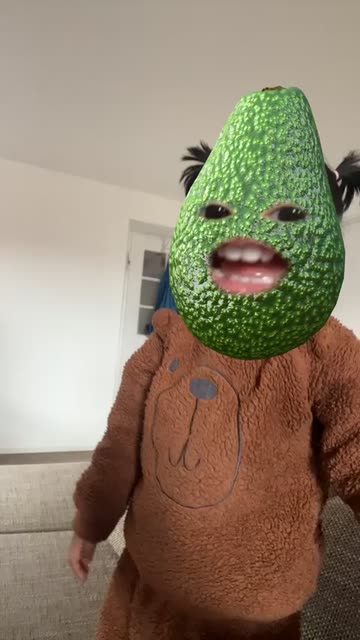 Preview for a Spotlight video that uses the talking avocado Lens