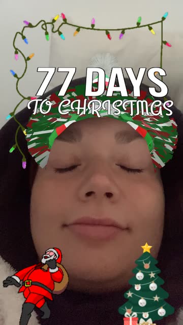 Preview for a Spotlight video that uses the Countdown to xmas Lens