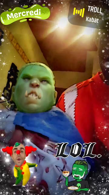 Preview for a Spotlight video that uses the Orc Character Lens