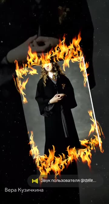 Preview for a Spotlight video that uses the Fire Frame Fun Lens