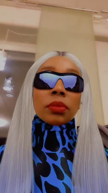 Preview for a Spotlight video that uses the White Hair & Sunglasses Lens